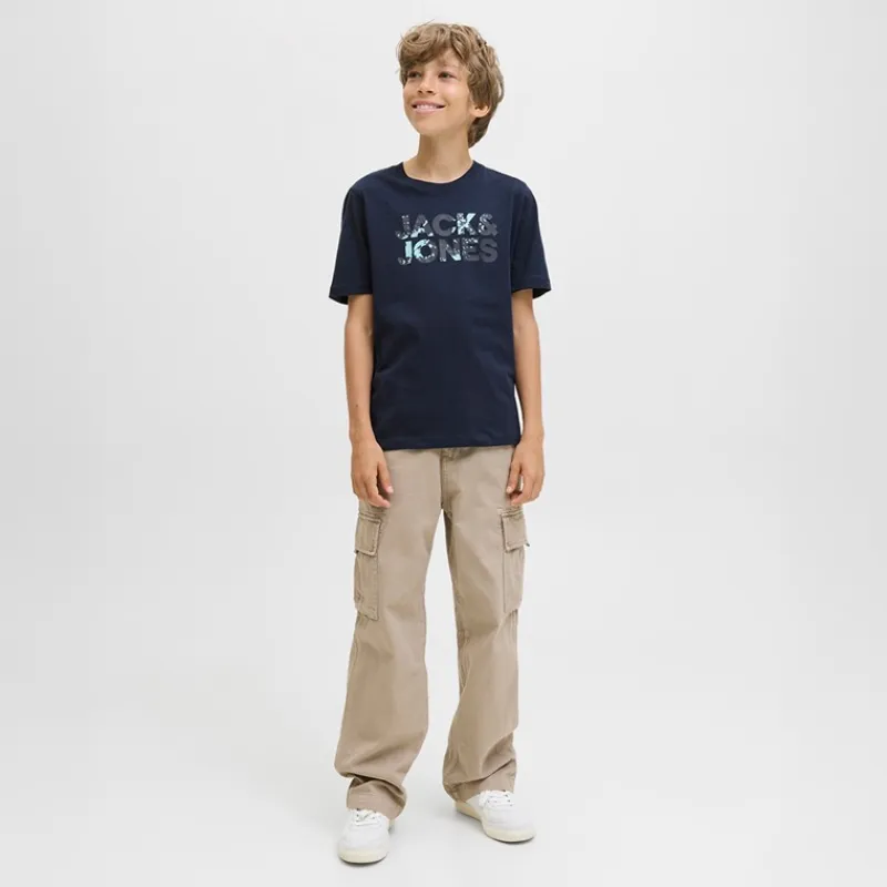 Outlet Drenge Bryan Corp Logo T-shirt Sky Captain/Splash T-Shirts Og Undertrøjer