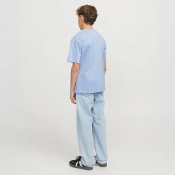 Discount Drenge Caleb Varsity T-shirt Chambray Blå T-Shirts Og Undertrøjer