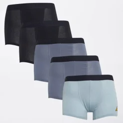 Discount Drenge Fem Pak Boksershorts Marineblå/Blå Stål/Blå Undertøj|Multipakker