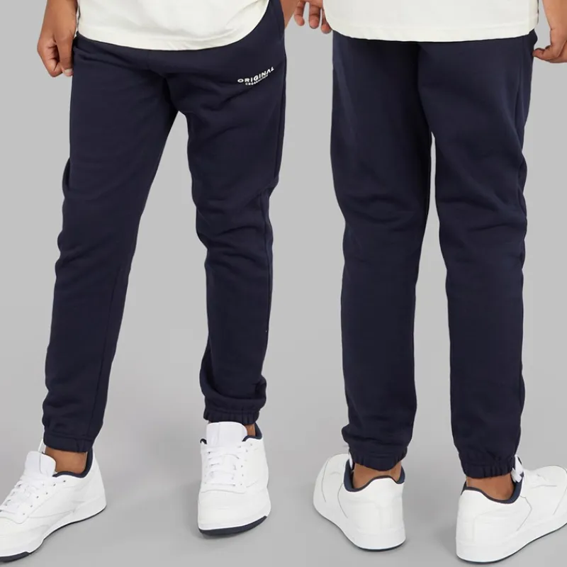 Sale Drenge Fire Dele Hættetrøje Sweatshirt T-shirt Og Joggingbukser Sæt Navy/Off White Træningsdragter