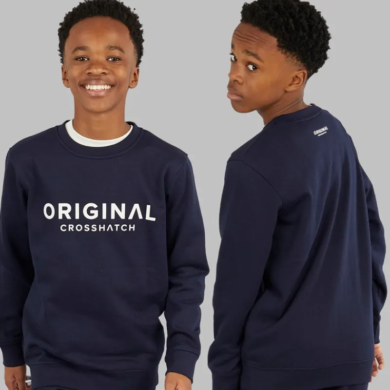Sale Drenge Fire Dele Hættetrøje Sweatshirt T-shirt Og Joggingbukser Sæt Navy/Off White Træningsdragter