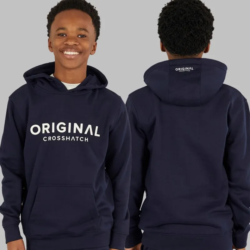 Sale Drenge Fire Dele Hættetrøje Sweatshirt T-shirt Og Joggingbukser Sæt Navy/Off White Træningsdragter