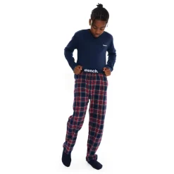 New Drenge Folau Flanel Check Lounge Bukser Blå/​Rød/​Hvid/​Gul Check Flanel Nattøj|Nattøj