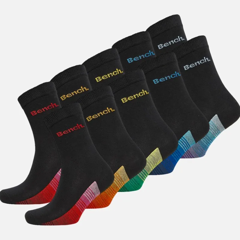 Discount Drenge Freshy 10-pak Sokker Sort/Multi Sokker|Multipakker