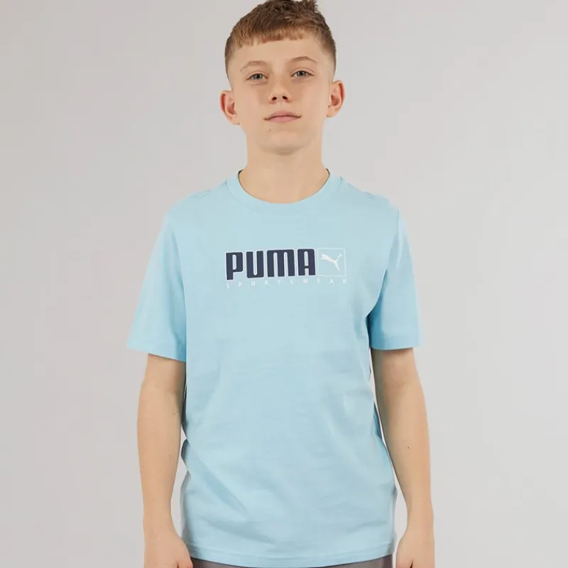 Drenge Grafik T-shirt Aqua Tøj|T-Shirts Og Undertrøjer
