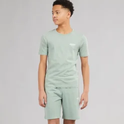 New Drenge Jeff Orion T-shirt og shorts sæt Iceberg Green Sæt|Træningsdragter
