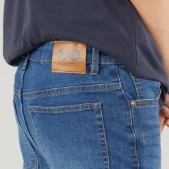 Discount Drenge lige jeans mellem vask Jeans Og Bukser