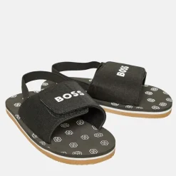 Best Drenge Logo Sandaler med Elastik Sort 2 Klip-Klapper Og Sandaler|Klip-Klapper Og Sandaler