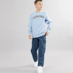 Best Drenge Løstsiddende Cargo Jeans Mellemblå Jeans Og Bukser