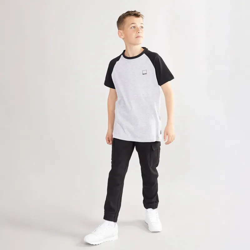Discount Drenge Marster Fem Pakke T-Shirts Gråmeleret / Is / Blågrøn / Hvid / Skiferblå Multipakker|T-Shirts Og Undertrøjer