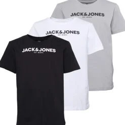 New Drengenes Harry T-shirts 3-pak Hvid/​Sort/​Aluminim Multipakker|T-Shirts Og Undertrøjer