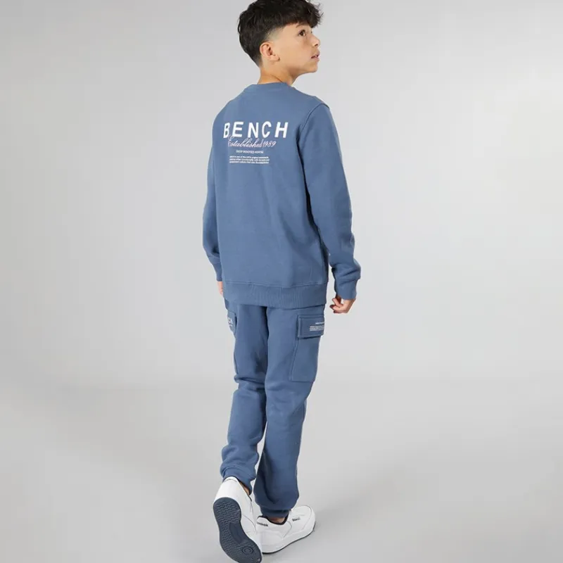Best Drenge Nowil Sweatshirt Og Cargo Joggingbukser Træningssæt Vintage Indigo Træningsdragter