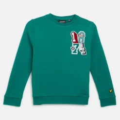 Drenge 1874 Patch Grafik Sweatshirt X154 Court Grøn Hættetrøjer Og Sweatshirts