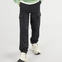 Clearance Drenge Ripstop Cargo Bukser med Elastik Z865 Jet Sort Jeans Og Bukser