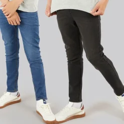 Hot Drenge Slim To Pak Jeans Mellem Vask/​Sort Vasket Multipakker|Jeans Og Bukser