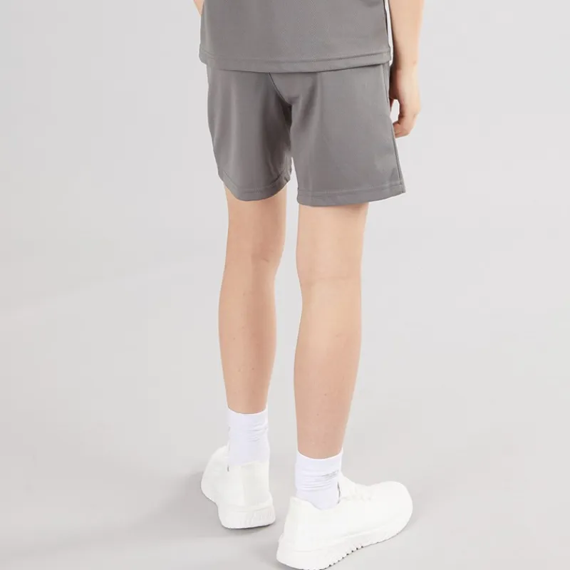 Clearance Drenge teamRISE Trænings Shorts Smoked Pearl / Hvid Tøj|Shorts