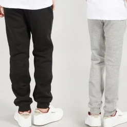 New Drenge Thomas Joggingbukser 2-pak Lys grå Melange/​Sort Multipakker