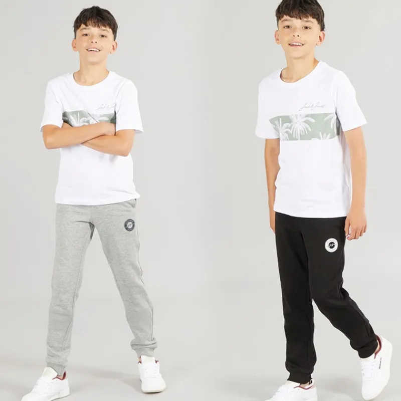 New Drenge Thomas Joggingbukser 2-pak Lys grå Melange/Sort Multipakker