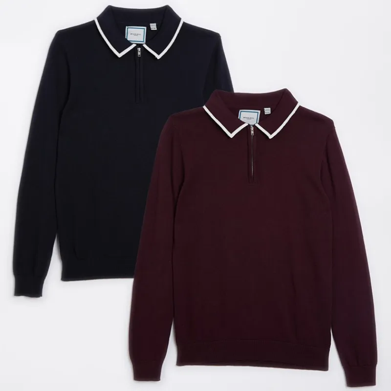 Best Drenge To Pak Langærmet Poloshirts Multi Multipakker