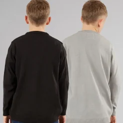Sale Drenge to pak sweatre sort/​sølvgrå melange Multipakker