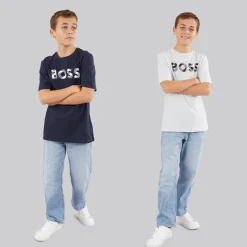 Clearance Drenge to pak T shirts Navy Pale Blue Multipakker|T-Shirts Og Undertrøjer