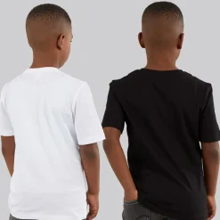 Discount Drenge to pak t shirts sort hvid Black White Multipakker|T-Shirts Og Undertrøjer