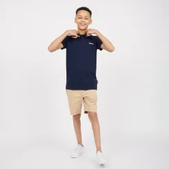 Outlet Drenge Trilson Polo Shirt og Chino Shorts Sæt Blå/​Sten Shorts|Sæt