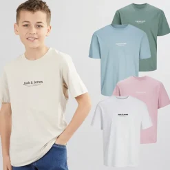 Sale Drenge Vesterbro Fem-pak Crew Neck T-shirts Bjerg Forår Multipakker|T-Shirts Og Undertrøjer
