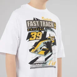Discount Drenge Victor T Shirt Bright White T-Shirts Og Undertrøjer