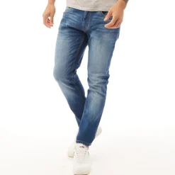 Clearance Herre Tranfold Slim Fit Jeans Stonewash Jeans Og Bukser·Slim Jeans|Jeans Og Bukser·Jeans