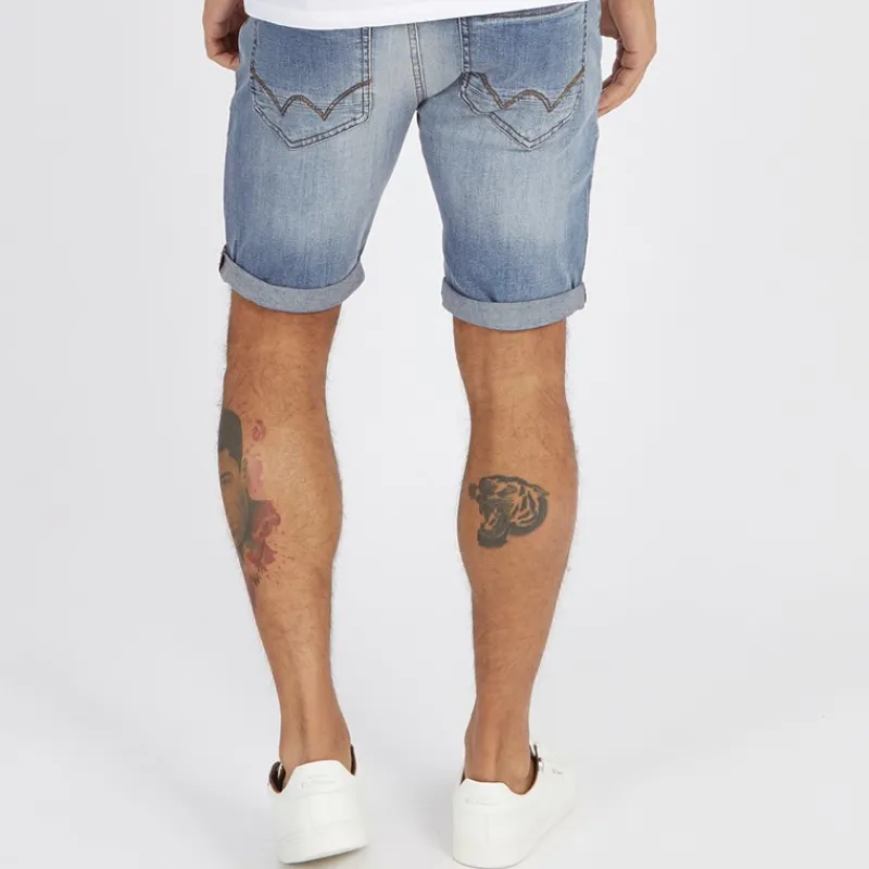 Outlet Herre Zeki Jeans Shorts Stone Wash Shorts Og Badetøj·Shorts