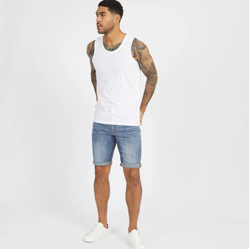 Outlet Herre Zeki Jeans Shorts Stone Wash Shorts Og Badetøj·Shorts