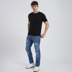 Discount Herre Afslappede Tapede Jeans Lyseblå Jeans Og Bukser·Slim Jeans|Jeans Og Bukser·Jeans