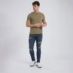 Discount Herre Afspændte Koniske Jeans Vintage Blå Jeans Og Bukser·Slim Jeans|Jeans Og Bukser·Jeans