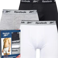 Clearance Herre Ainslie Performance Tre Pak Medium Trunks Sort/Grå Melange/Hvid Undertøj Og Sokker|Multipakker·Undertøj