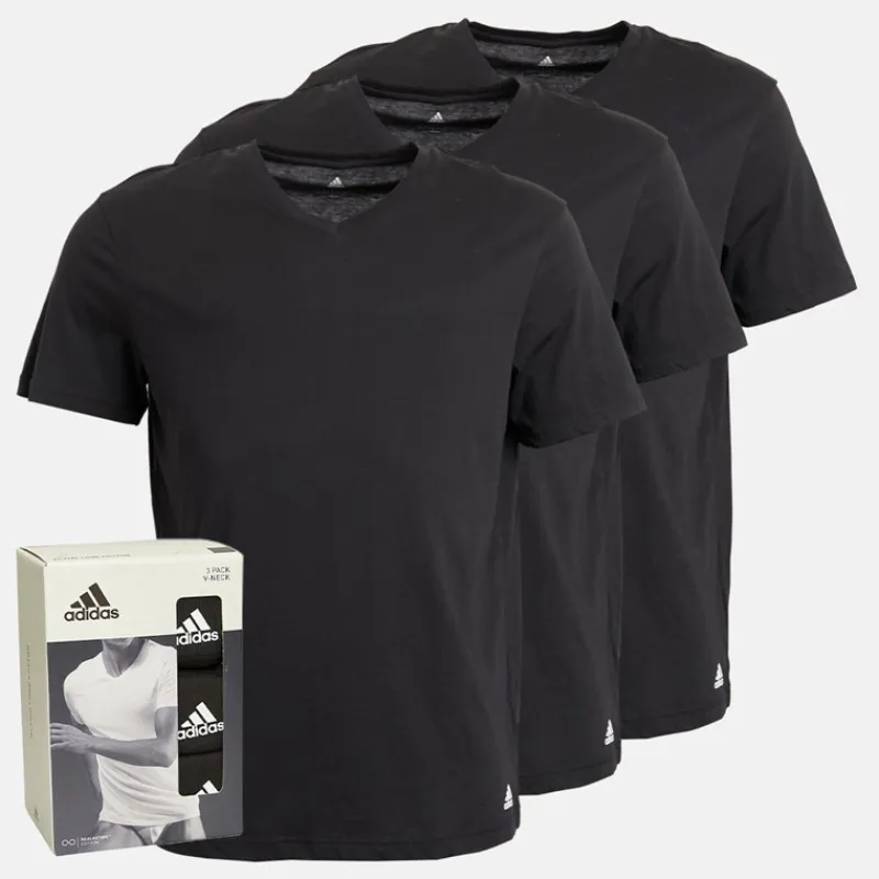 Herre Aktiv Core Bomuld Tre Pak V-Hals T-Shirts T-Shirts Og Undertrøjer|T-Shirts, Poloer Og Skjorter·Multipakker