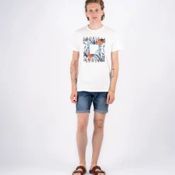 Clearance Herre Ando T-shirts Hvid T-Shirts, Poloer Og Skjorter·T-Shirts Og Undertrøjer