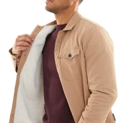 New Herre Arbejdsjakke Borg Kamel T-Shirts, Poloer Og Skjorter·Skjorter|Jakker Og Frakker·Jakker Og Frakker