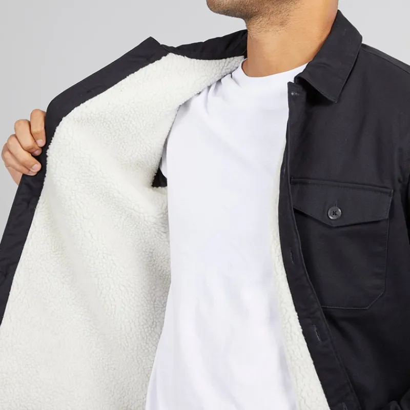 Discount Herre Arbejdsmand Borg Overshirt Marine T-Shirts, Poloer Og Skjorter·Skjorter|Jakker Og Frakker·Jakker Og Frakker