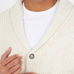 Clearance Herre Arkram Knittet Cardigan med Knapper Havregryn Trøjer Og Cardigans·Cardigans