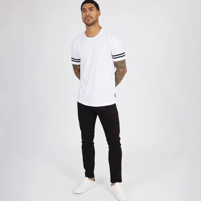 Hot Herre Arm Stripes T-shirts Flerfarvet T-Shirts, Poloer Og Skjorter·T-Shirts Og Undertrøjer