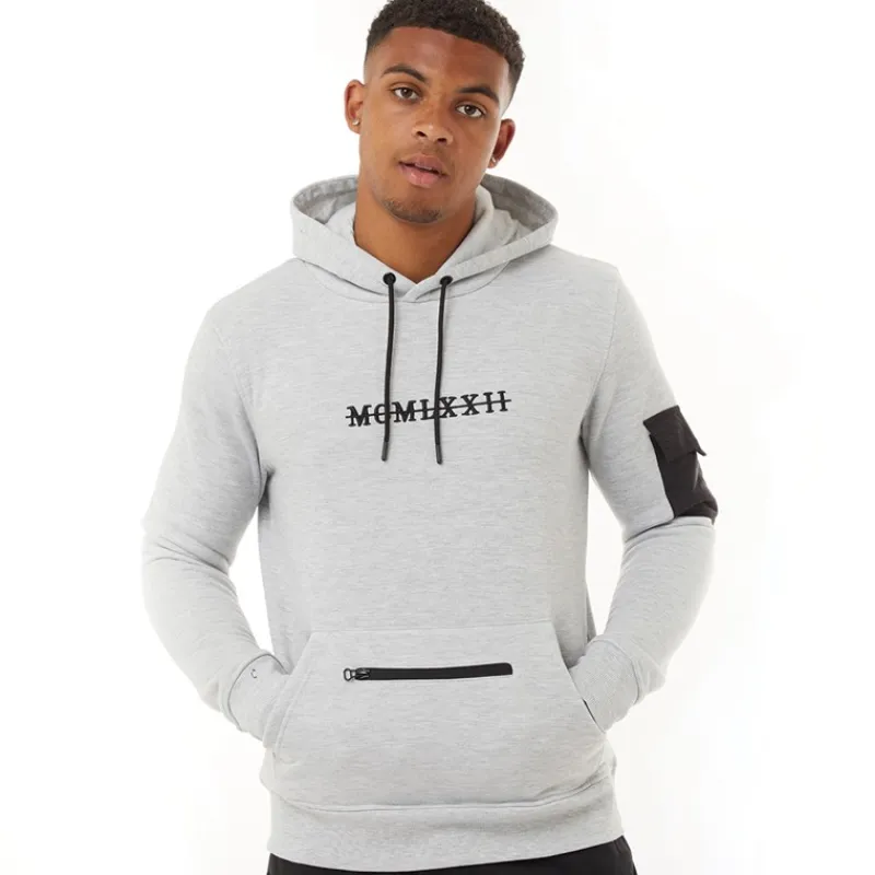 Hot Herre Array Hoodie Lysegrå Melange Hættetrøjer Og Sweatshirts·Hættetrøjer