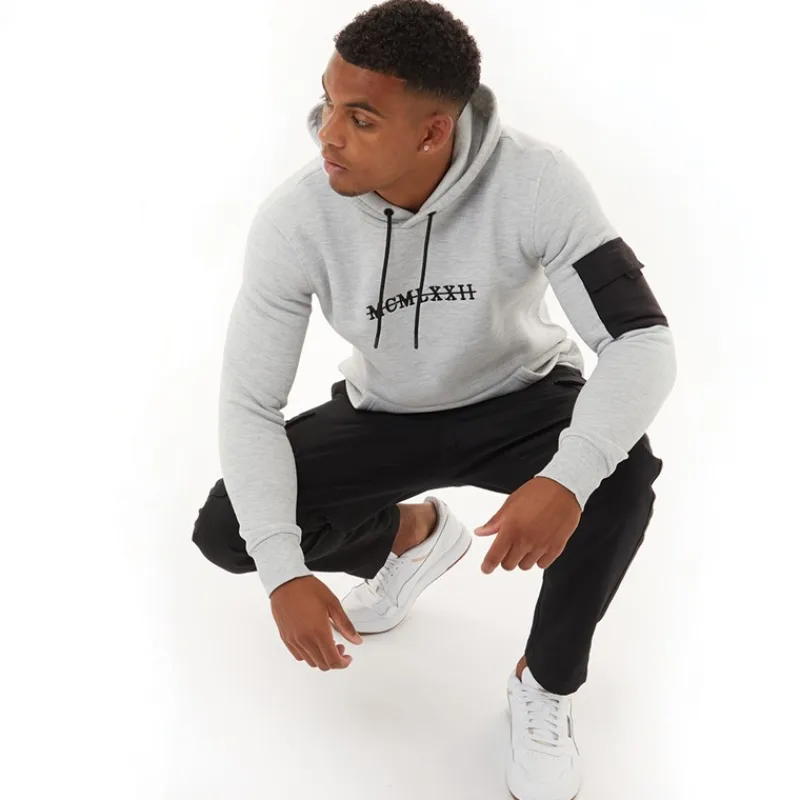 Hot Herre Array Hoodie Lysegrå Melange Hættetrøjer Og Sweatshirts·Hættetrøjer