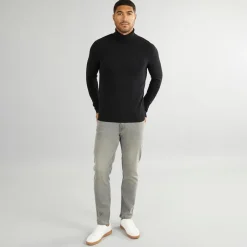 Hot Herre Basis Strik Rullekrave Jumper Trøjer Og Cardigans·Trøjer
