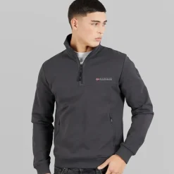Online Herre Bastien 1/2 Lynlås Sweatshirt Dark Grey Solid Udendørs|Hættetrøjer Og Sweatshirts·Sweatshirts