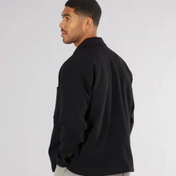 Hot Herre Baxter Overshirt Sort T-Shirts, Poloer Og Skjorter·Skjorter|Jakker Og Frakker·Jakker Og Frakker