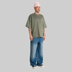 Online Herre Beam Wobble T-shirt Grå Grøn Grey-Green T-Shirts, Poloer Og Skjorter·T-Shirts Og Undertrøjer