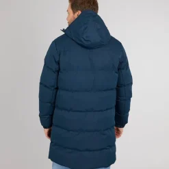 Outlet Herre Belvoir Vandtæt Foret Lang Jakke Navy Udendørs|Jakker Og Frakker