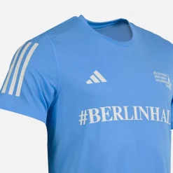 Hot Herre Berlin Halv Marathon Løbe Top Blue Burst Træning|T-Shirts Og Undertrøjer