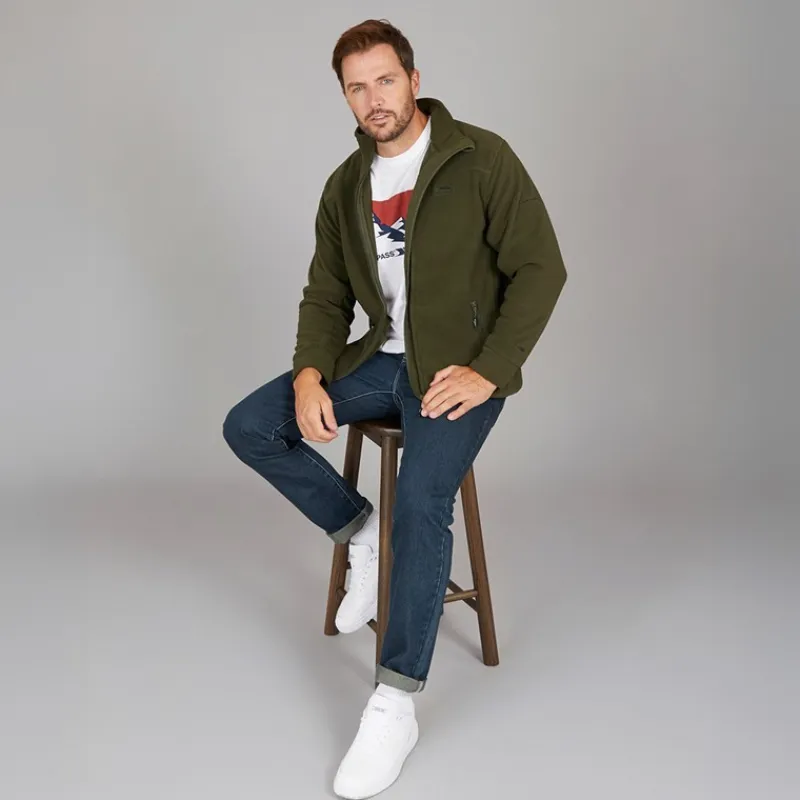 Clearance Herre Bernal Fuld Lynlås Fleece Jakke Mørk Vinstok Udendørs|Jakker Og Frakker